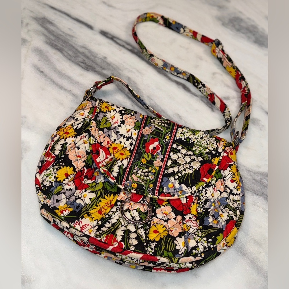Vera Bradley Crossbody Saddle Up Bag Retired Poppy Fields pattern. - Picture 10 of 10